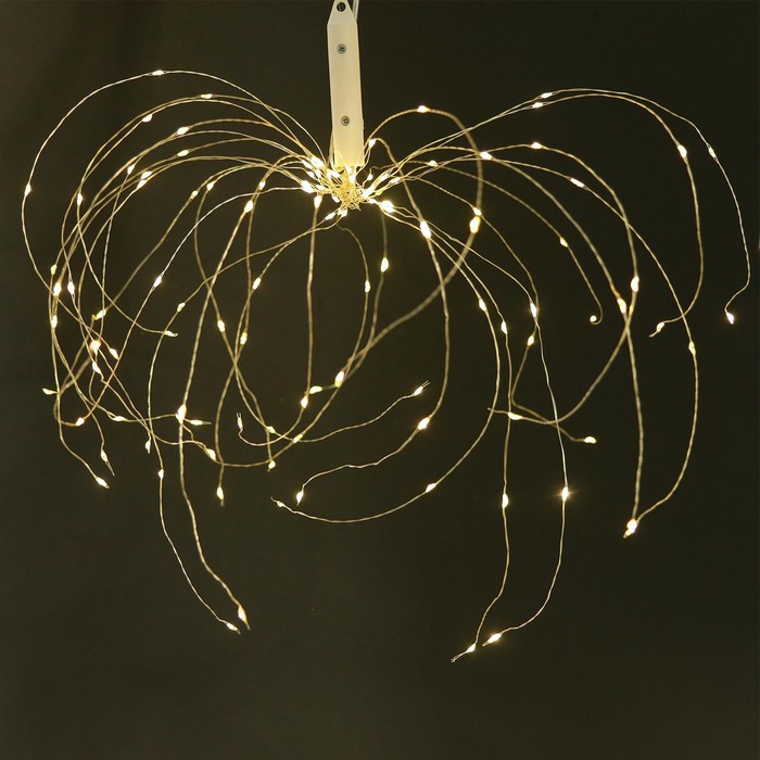 Подвесной светильник Эра "Фейерверк", свечение тёплое белое, 1 режим, солнечная батарея - фото 9256259