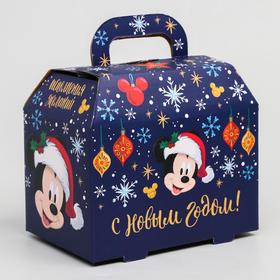 Коробка подарочная складная "С Новым Годом", Микки Маус, 15 x 10 x 9,5 см