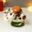 Polyresin piggy "Bull Gavryusha with a hamburger" 9,5х12х7,5 cm Polyresin piggy "Bull Gavryusha with a hamburger" 9,5х12х7,5 cm
