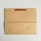 Пакет крафтовый с пластиковым окном «Man», 31 х 26 х 11 см 4766889