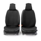 Накидки на передние сиденья CarPerforMANce, 2 шт, fiberflax (мягкий лен), ромб, чёрно-серый 5205894 Накидки на передние сиденья CarPerforMANce, 2 шт, fiberflax (мягкий лен), ромб, чёрно-серый 5205894