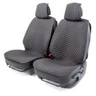 Накидки на передние сиденья Car Performance, 2 шт, fiberflax (лен), ромб, чёрный 5205898 - фото 94706