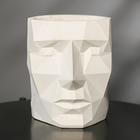 Кашпо полигональное «Голова», цвет белый, 16 × 20 см - фото 5163727