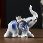 Souvenir ceramic "Elephant with rose on the back" blue with gold rhinestone 9х9х3,8 cm Souvenir ceramic "Elephant with rose on the back" blue with gold rhinestone 9х9х3,8 cm