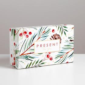 Коробка подарочная «С новым годом!», 20 × 12,5 × 7,5 см