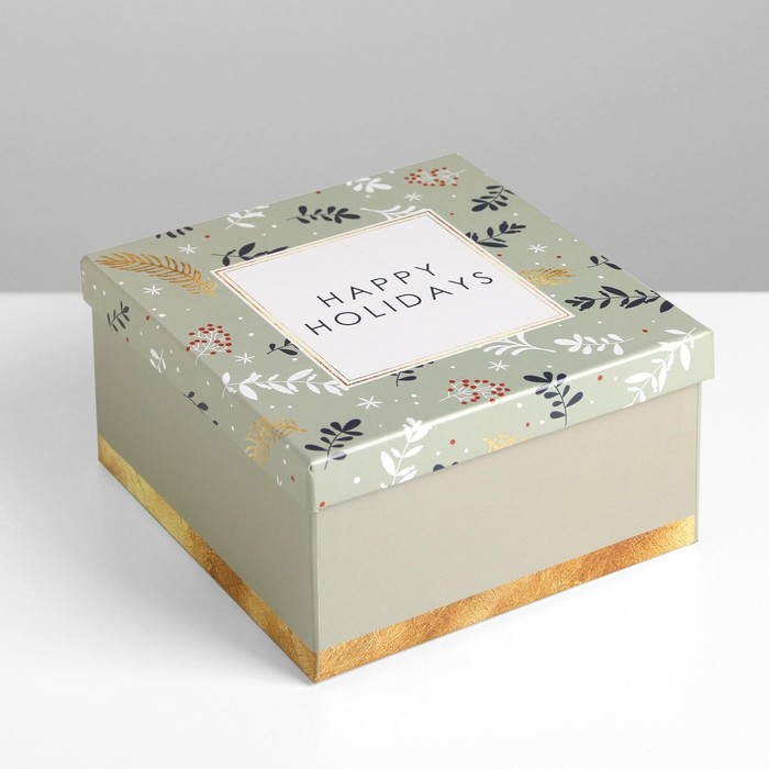 Коробка подарочная «Новогодняя нежность», 16 × 16 × 9 см - фото 935108