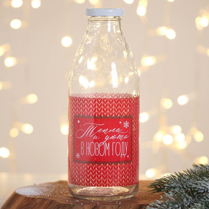 Бутылка «Тепла и уюта в Новом Году» - фото 798652529