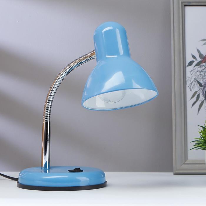 Лампа настольная на подставке 1х60Вт Е27 шнур 1,5м синий