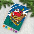 Painting by numbers "Santa Claus with sleigh" 21х15 cm