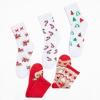 Набор новогодних женских носков KAFTAN "Happy holidays" р. 36-40 (23-25 см), 5 пар - фото 23539