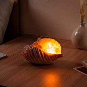Соляная лампа "Раковина Перламутр", 17 см, 1-2 кг