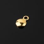 Suspension-end gold-plated "Circle", convex, 6*4mm