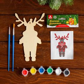Christmas decoration under coloring "Reindeer sweater". colors 6 color to 3 oz, 2 brush 492697