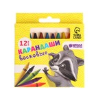 Wax crayons, set of 12 colors, 1 PCs height - 8 cm, diameter 0.8 cm