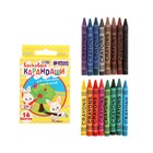 Wax crayons, set of 16 colors, height 1 piece - 8 cm, diameter 0.8 cm