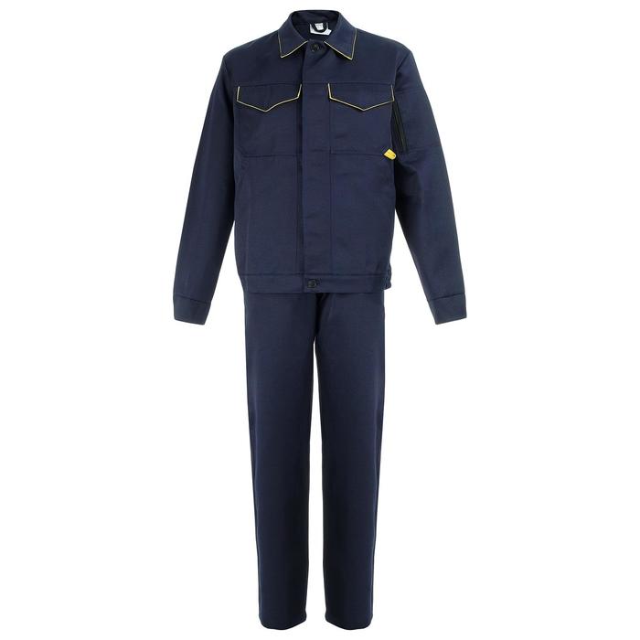 Костюм КОС 622, куртка/полукомбинезон, размер 56-58/182-188, цвет тёмно-синий с жёлтой отделкой - фото 166914