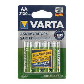 Аккумулятор Varta, Ni-Mh, AA, HR6-4BL, 1.2В, 2100 мАч, блистер, 4 шт. 5217267