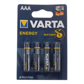 {{photo.Alt || photo.Description || 'Батарейка алкалиновая Varta Energy, AAA, LR03-4BL, 1.5В, блистер, 4 шт.'}}