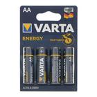 Батарейка алкалиновая Varta Energy, AA, LR6-4BL, 1.5В, блистер, 4 шт. 5217300 - фото 11616