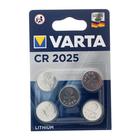 Батарейка литиевая Varta, CR2025-1BL, 3В, блистер, 5 шт. 5217313 - фото 11465