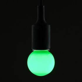 Лампа светодиодная декоративная, G45, Е27, 1.5 Вт, для белт-лайта, свет зеленый
