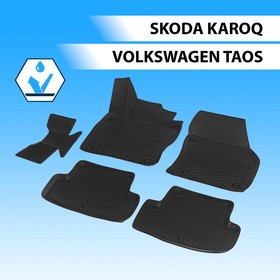 Коврики салона RIVAL, Skoda Karoq 2020-н.в., Volkswagen Taos 2021-н.в., 15106001 5244872