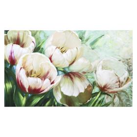 Картина на холсте "Садовые тюльпаны" 60х100 см