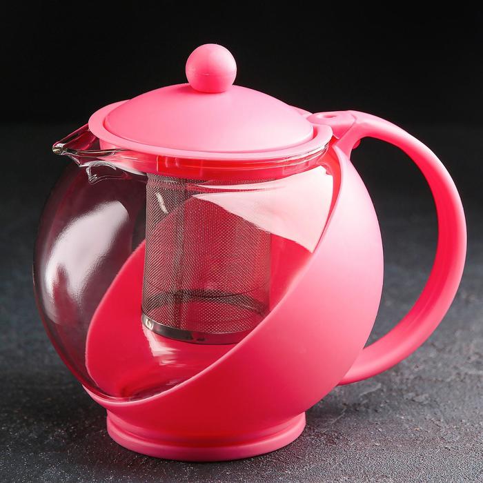 Чайник заварочный «Домашний», матовый, с металлическим ситом, 1,25 л, цвет МИКС - фото 219338