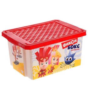 Детский ящик для хранения игрушек «Фиксики», 17 литров, цвет красный