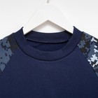 Спортивный костюм (толстовка, брюки) для мальчика, цвет синий камуфляж/тёмно-синий, рост 116 см - фото 802657173