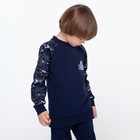 Спортивный костюм (толстовка, брюки) для мальчика, цвет синий камуфляж/тёмно-синий, рост 116 см - фото 802657171