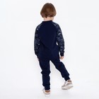 Спортивный костюм (толстовка, брюки) для мальчика, цвет синий камуфляж/тёмно-синий, рост 116 см - фото 802025558