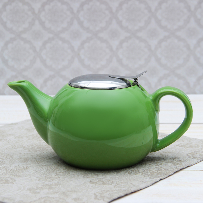 The tea pot 600 ml "Sun", with strainer, green