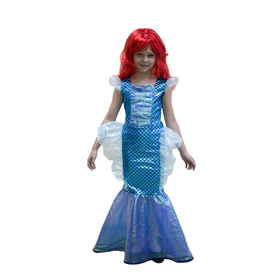 Детский карнавальный костюм «Русалочка», платье, парик, р. 30, рост 122 см
