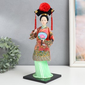 Кукла коллекционная "Китаянка в традиционном наряде с опахалом" 33,5х12,5х12,5 см в Донецке