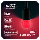 Lamp led decorative Lighting Luazon, G45, E27, 1.5 W, for belt-light red