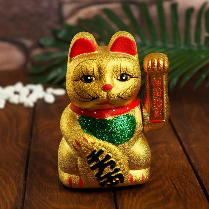 Сувенир кот керамика "Манэки-нэко" h=17см - фото 241708