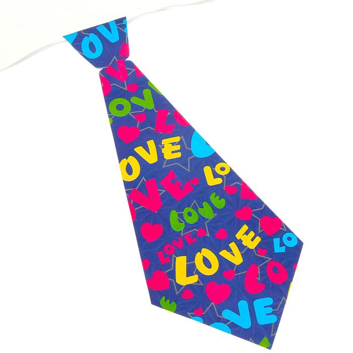 Карнавальный галстук «Сердца», набор 6 шт., виды МИКС