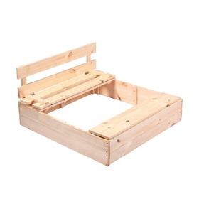 {{photo.Alt || photo.Description || 'Песочница деревянная, с крышкой и ящиком для игрушек, 100 × 100 × 20 см, сосна'}}