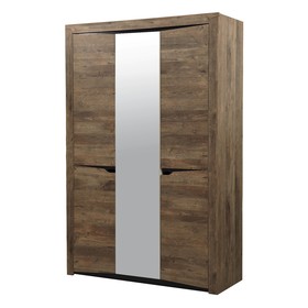 Шкаф для одежды «Лючия» 33.02, 3 двери, 1528 × 580 × 2300 мм, цвет кейптаун / венге
