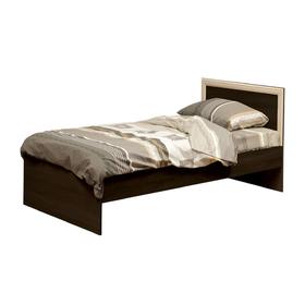 Кровать одинарная с настилом 21.55, 900 × 2000 мм, цвет венге / дуб линдберг