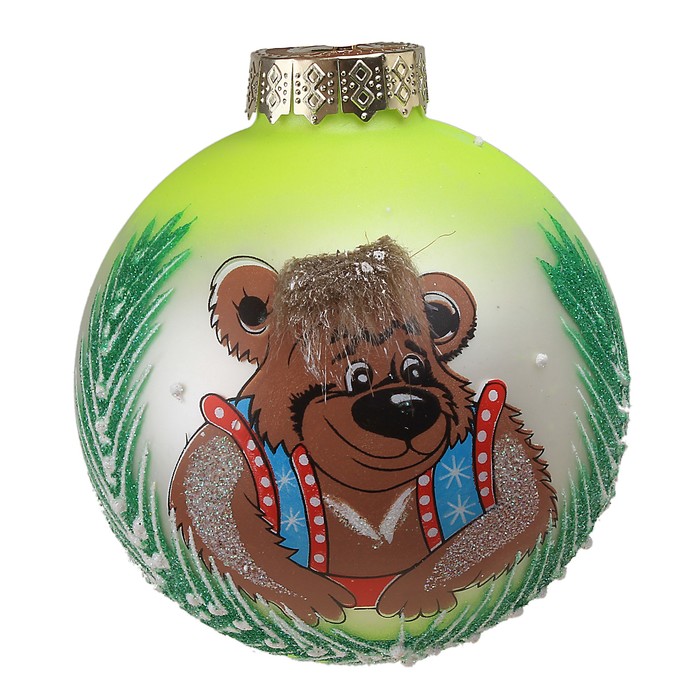 Медведь на шаре. Медведь в шаре сувенир. Елочный шар Медвежонок с медом. Шар медведь 121 см.