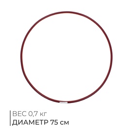 Обруч гимнастический, стальной, d=75 см, 700 г, цвета МИКС в Донецке