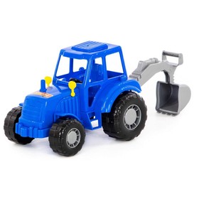 Трактор с лопатой, цвет синий (в сеточке) (2 шт)