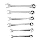 Набор ключей комбинированных трещоточных ТУНДРА, CrV, 72 зуба, 8 - 17 мм, 6 шт. 4657127