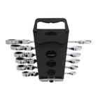 Набор ключей комбинированных трещоточных шарнирных ТУНДРА, CrV, 72 зуба, 8 - 17 мм, 6 шт. 4657128