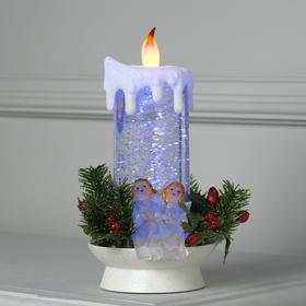 Фигура световая свеча "Ангелочки", 12х12х23 см, от батареек, RGB