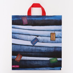 Package "Denim collection", a plastic with a loop handle, 38x40 cm, 40 µm