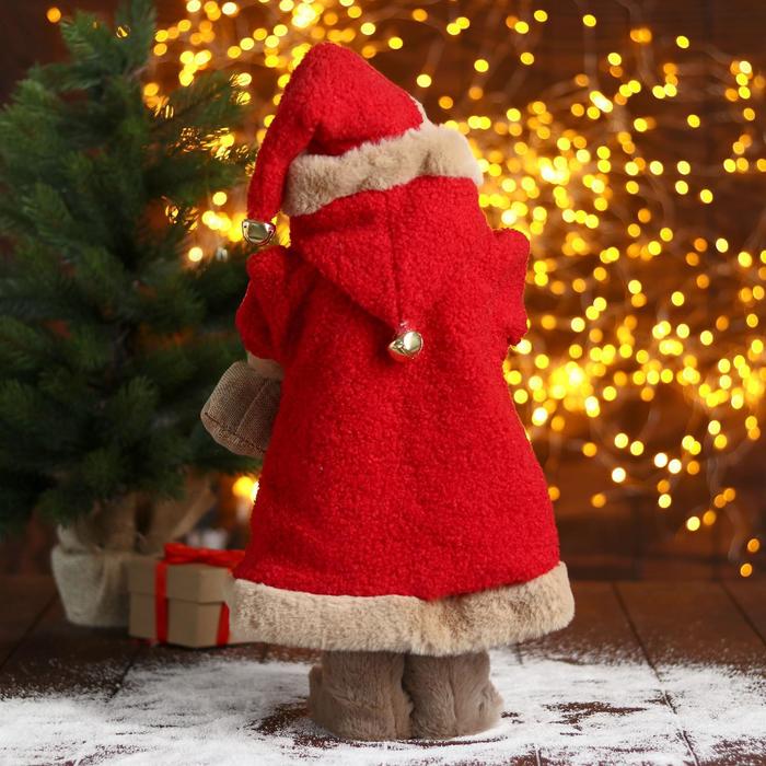5036049. Дед Мороз "в красной шубке в ёлочках с подарками", свет 15х30 см 5036043.