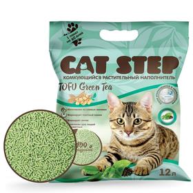 Наполнитель для кошачьих туалетов Cat Step Tofu Green Tea 12L, растительный комкующийся